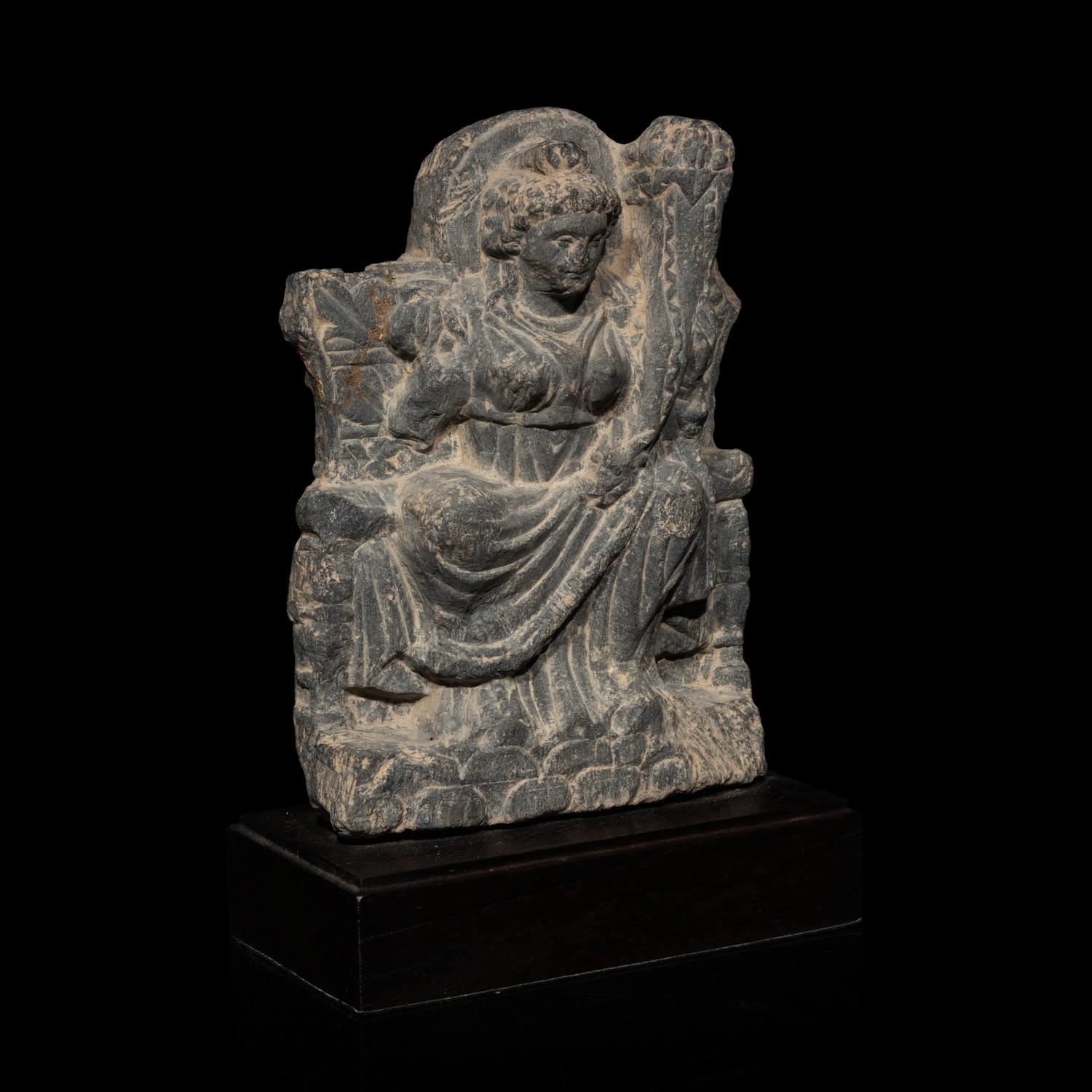 A Gandharan Grey Schist Figure of Hariti, 2nd-3rd Century