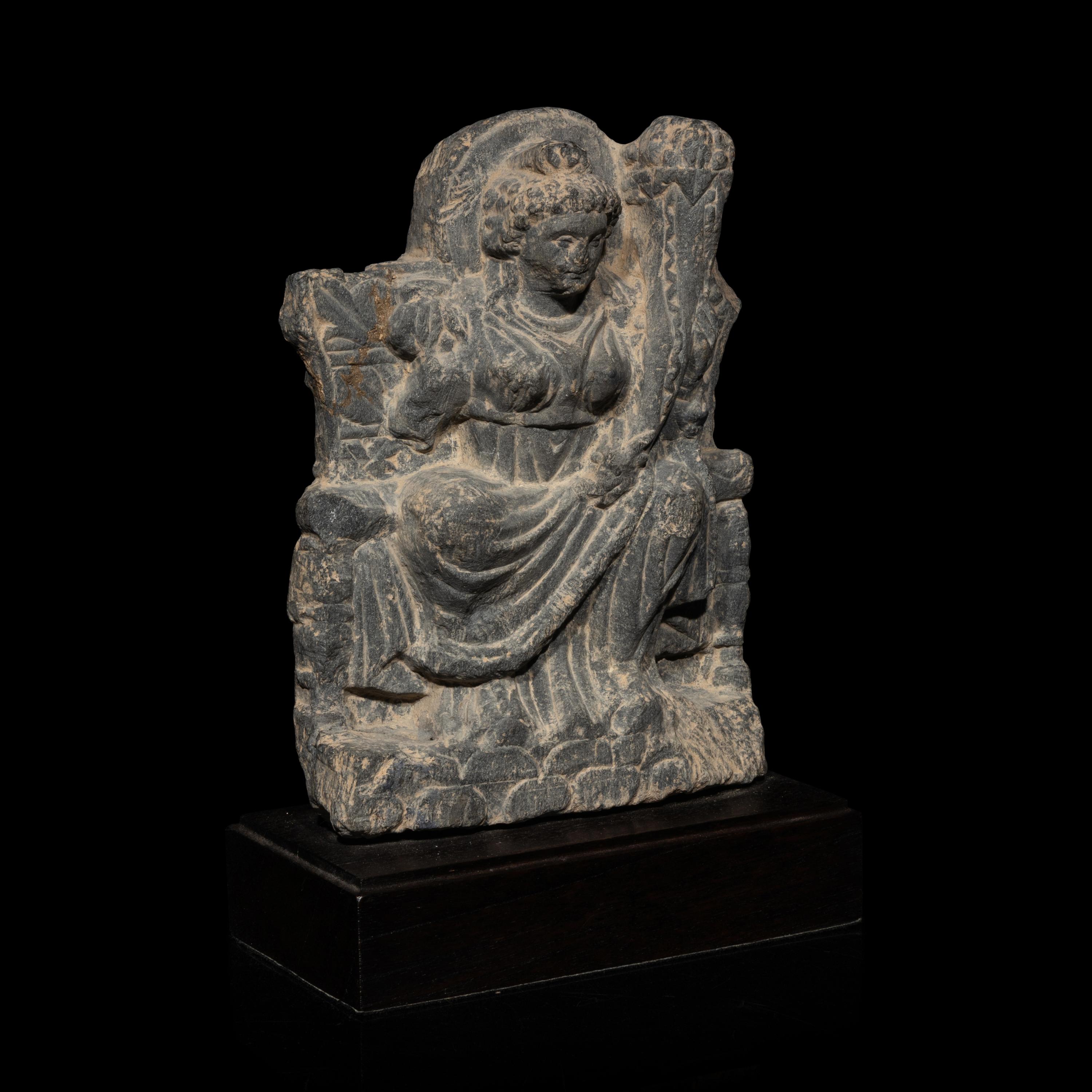A Gandharan Grey Schist Figure of Hariti, 2nd-3rd Century