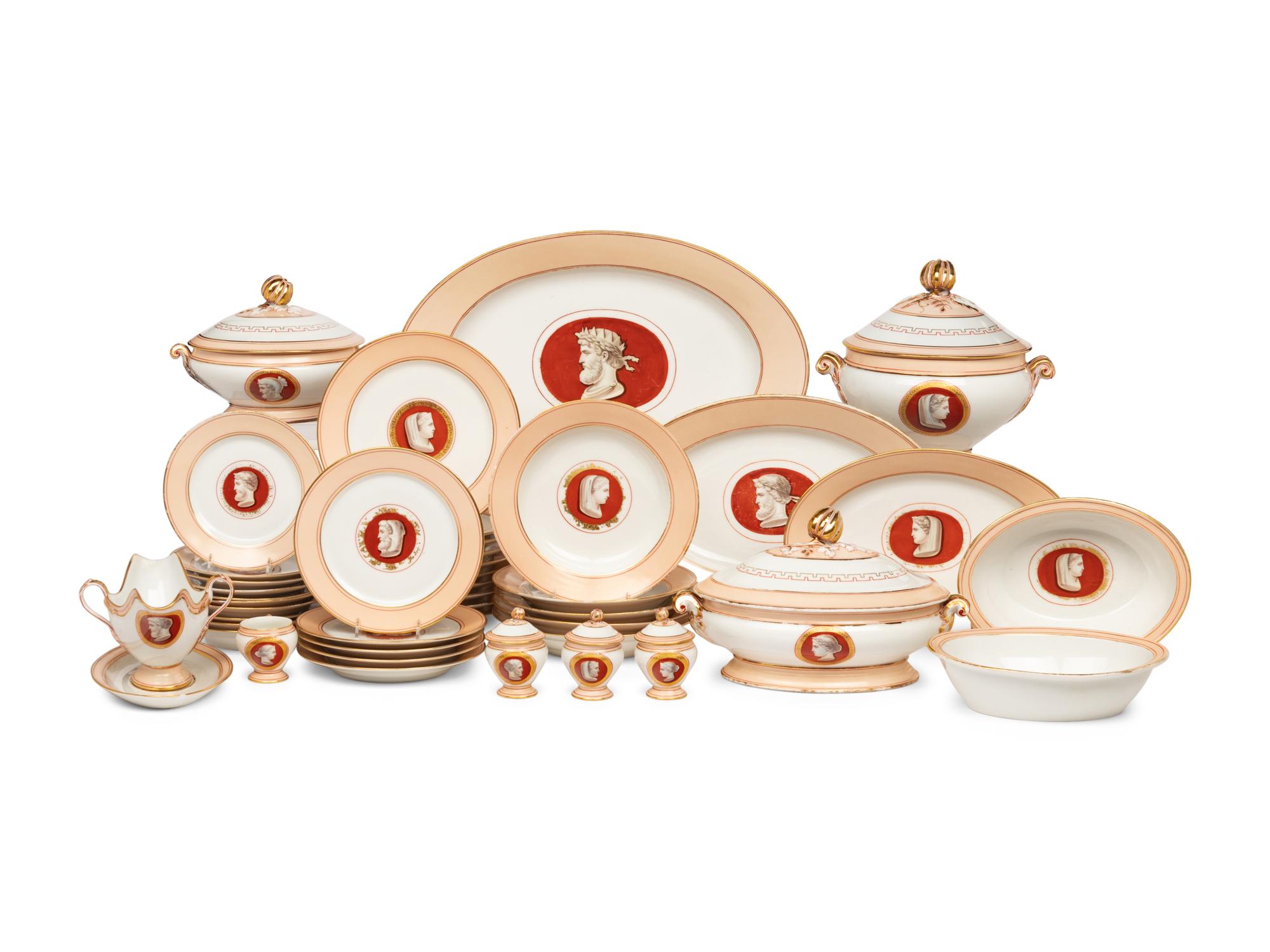 A Continental Porcelain Dinner Service