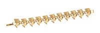 A Goldtone Link Bracelet, 7".