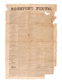 [LINCOLN, Abraham (1809-1865)]. A group of 2 Illinois newspapers with references to Lincoln, comprising: