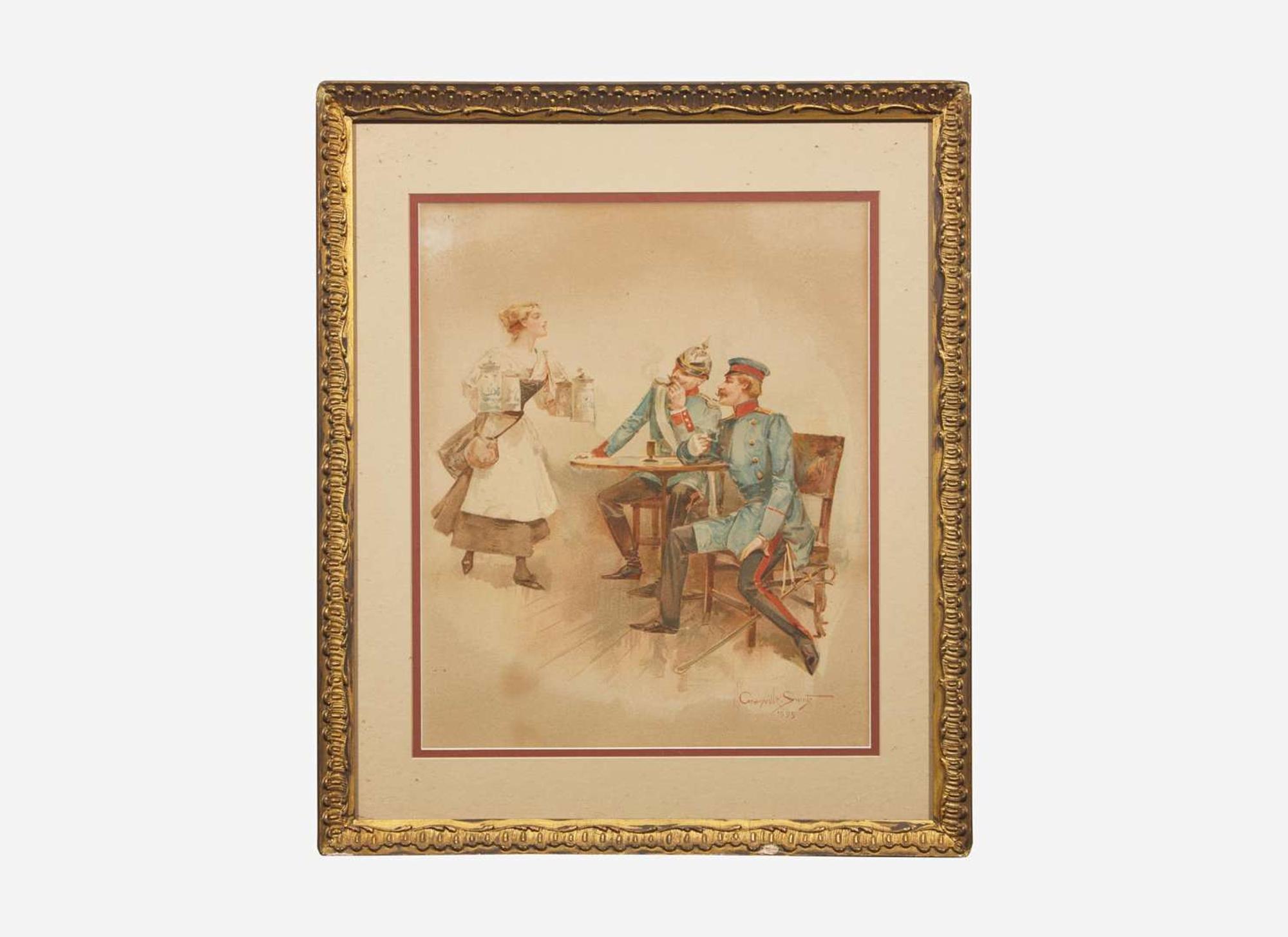 Walter Granville-Smith (American, 1870–1938) - A Soldier and his Sweetie ; together with Serving the Soldiers (A Pair)