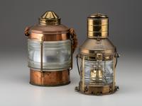 Two Brass and Copper Ship's Lanterns