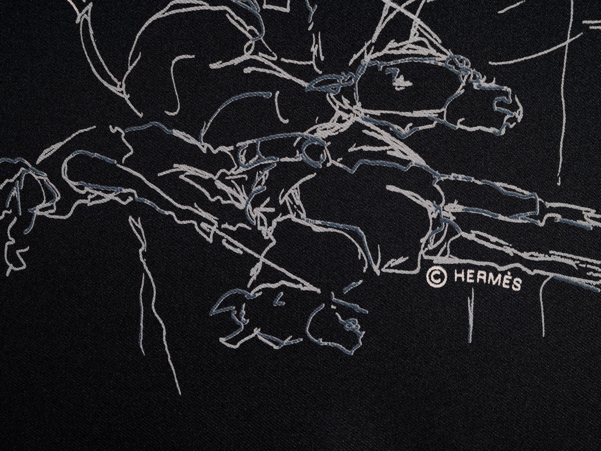 Three Hermès 90cm Silk Scarves