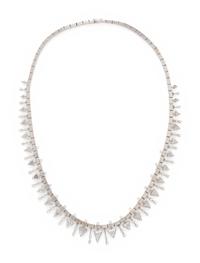 WHITE GOLD AND DIAMOND GEOMETRIC NECKLACE