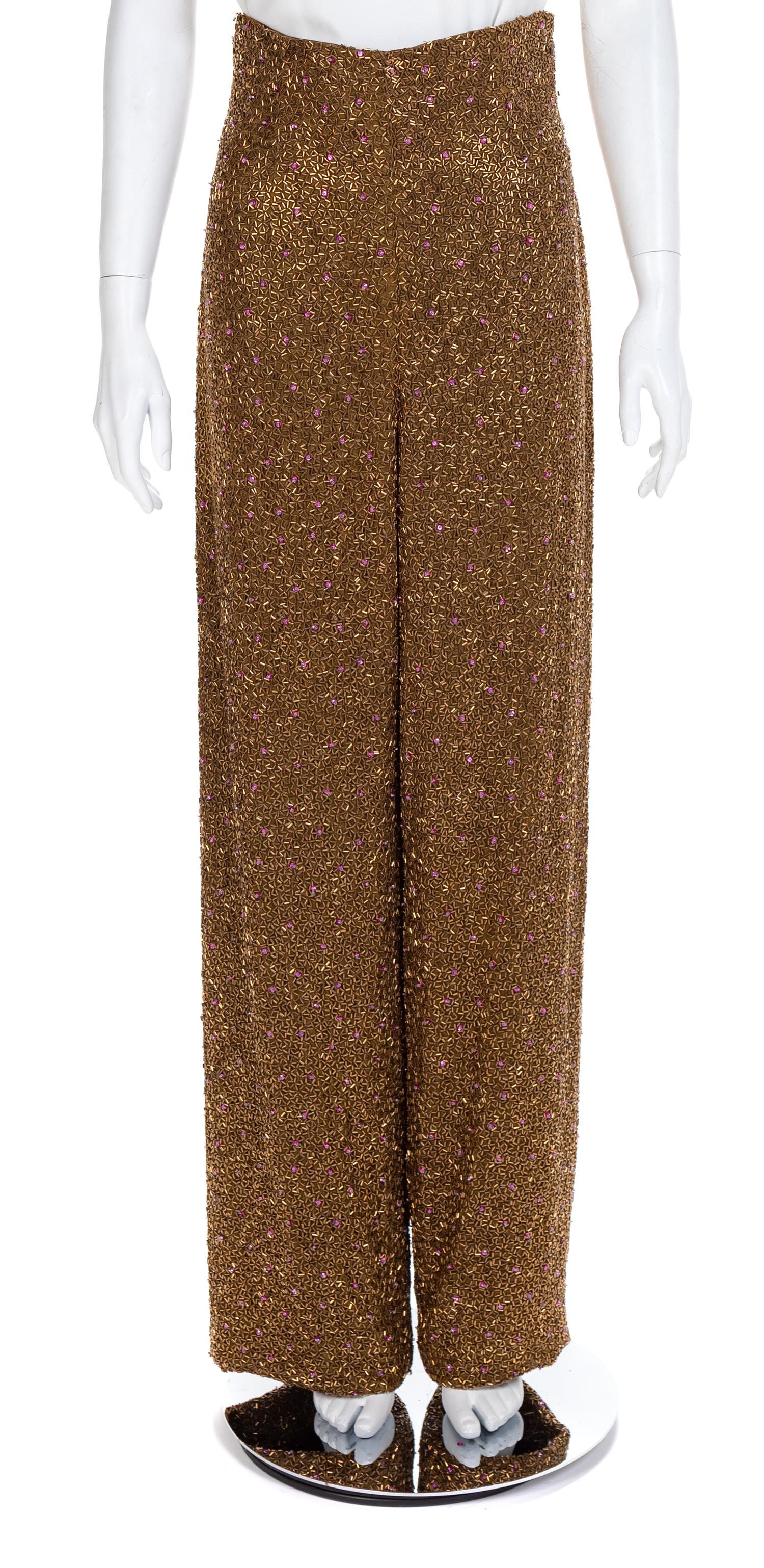 Three Pairs of Beaded Pants, 1980-2000s No size labels
