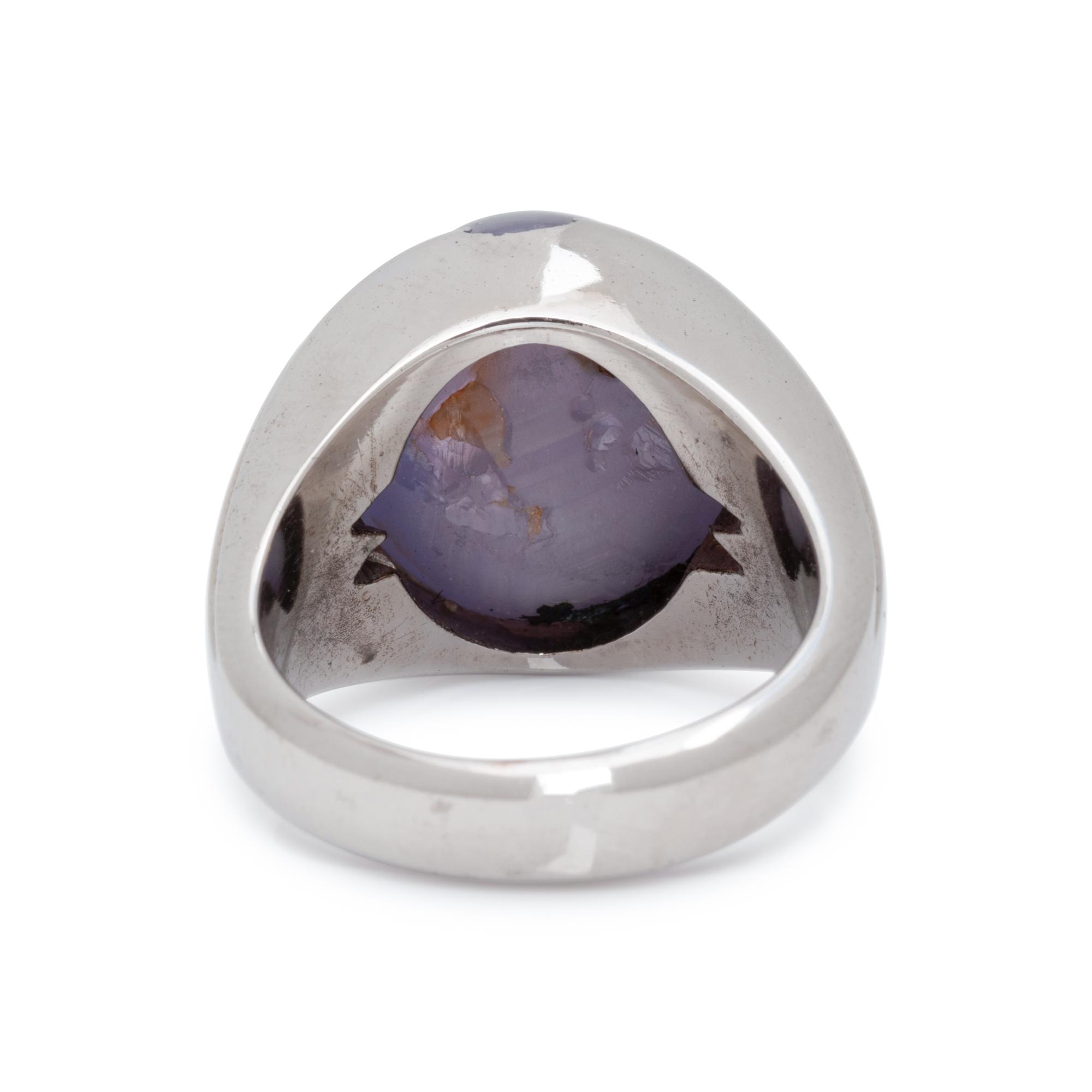 STAR SAPPHIRE AND DIAMOND RING