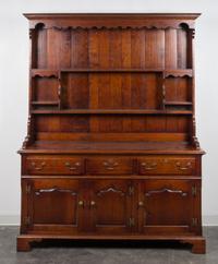 An Oak Welsh Cupboard Height 80 3/4 x width 65 x depth 19 1/2 inches. — LATE 20TH CENTURY