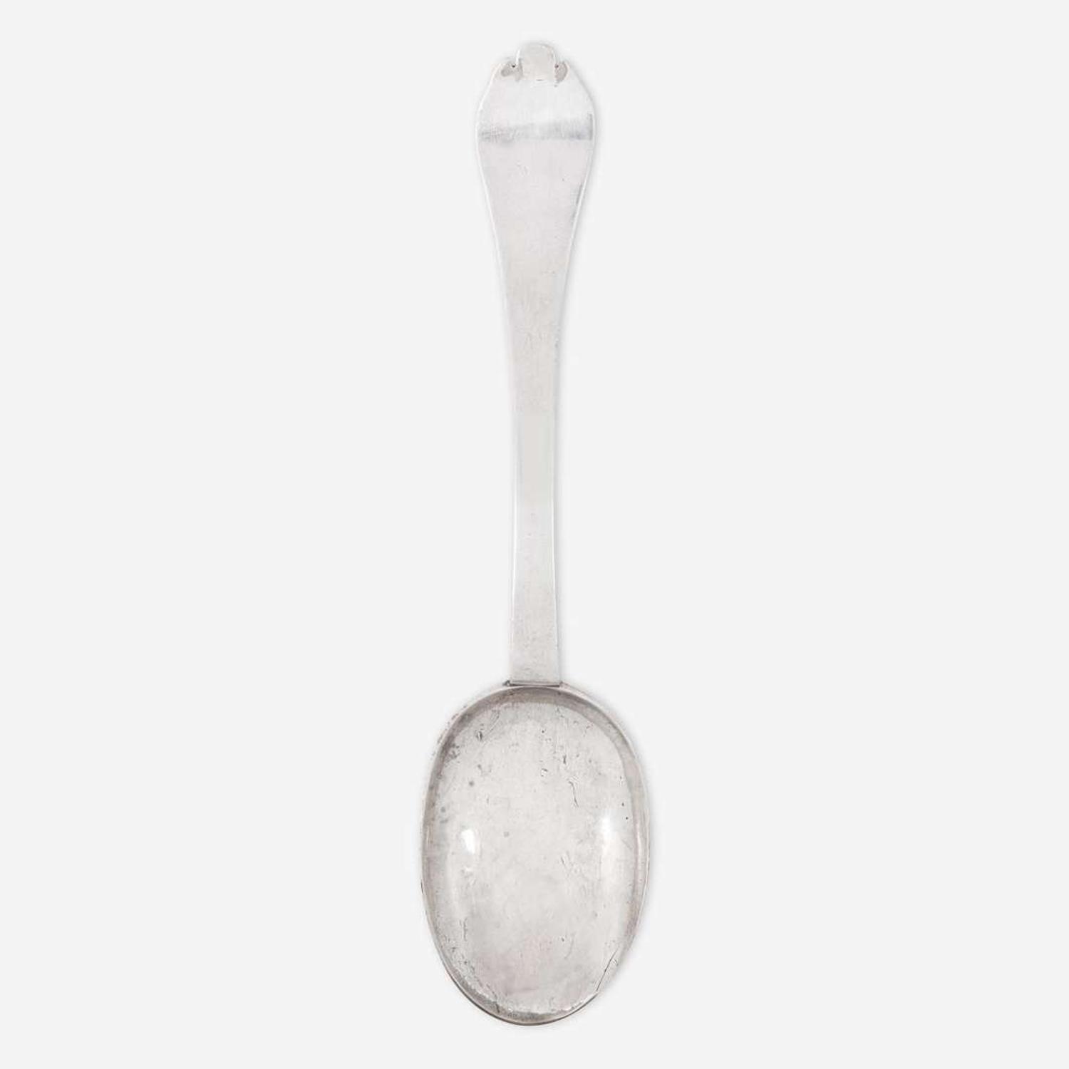 A silver tablespoon William Cowell, Sr. (1682-1736), Boston, MA, circa 1710