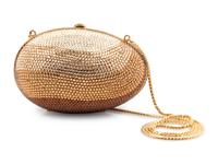 Judith Leiber Brown Layered Egg Minaudière