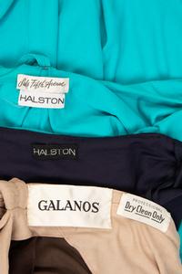 Three Knit Dresses: Two Halston, One Galanos, 1960-70s