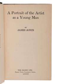 JOYCE, James (1882-1941). A Portrait of the Artist as a Young Man . London [and New York: B.W. Huebsch for] The Egoist Press LTD., 1916 [i.e. 1917].