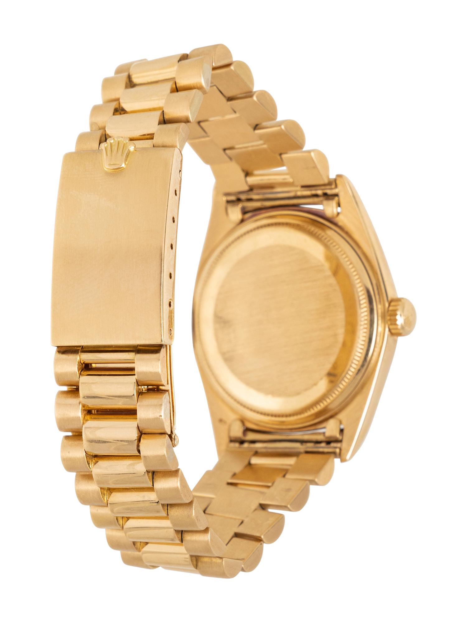 ROLEX, REF. 1803 18K YELLOW GOLD 'DAY-DATE' WATCH WITH CHARISMATIC SOFT 'LIMONCELLO' DIAL