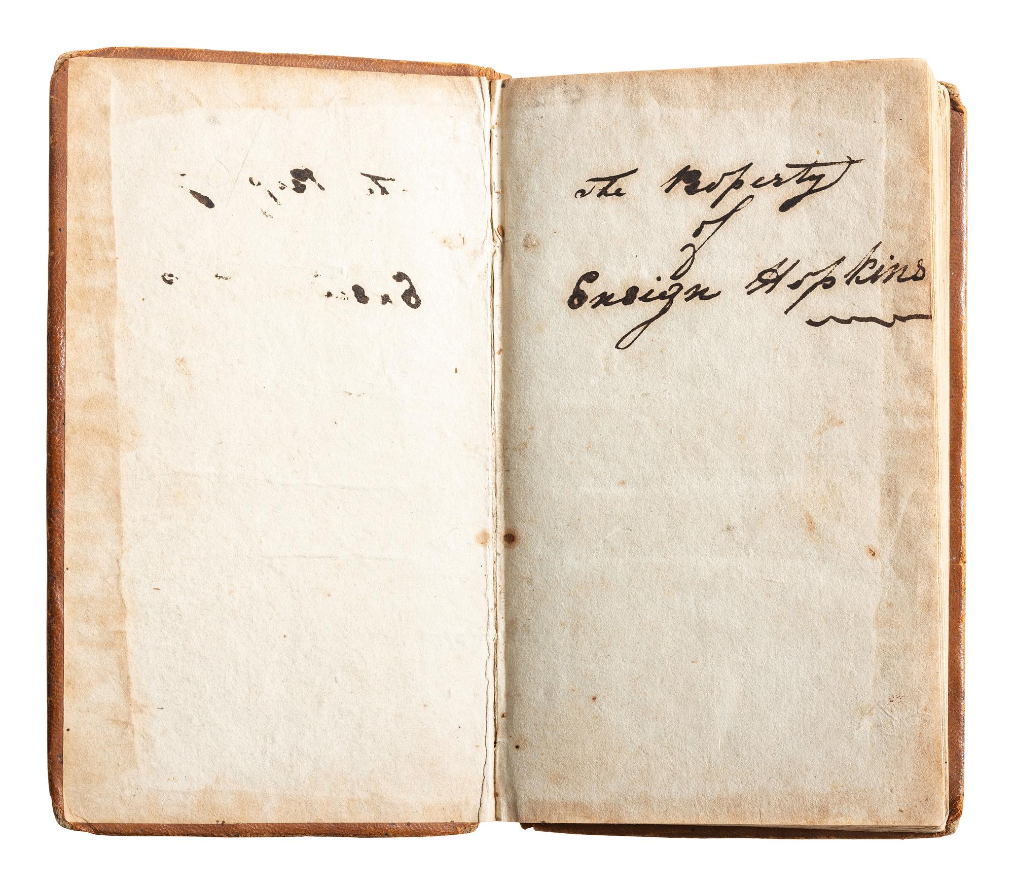 [MILITARIA]. A group of 5 items highlighted by 1817 Infantry Exercise of the United States identified to Ensign Edmond Hopkins.