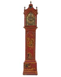A George III Lacquered Tall Case Clock