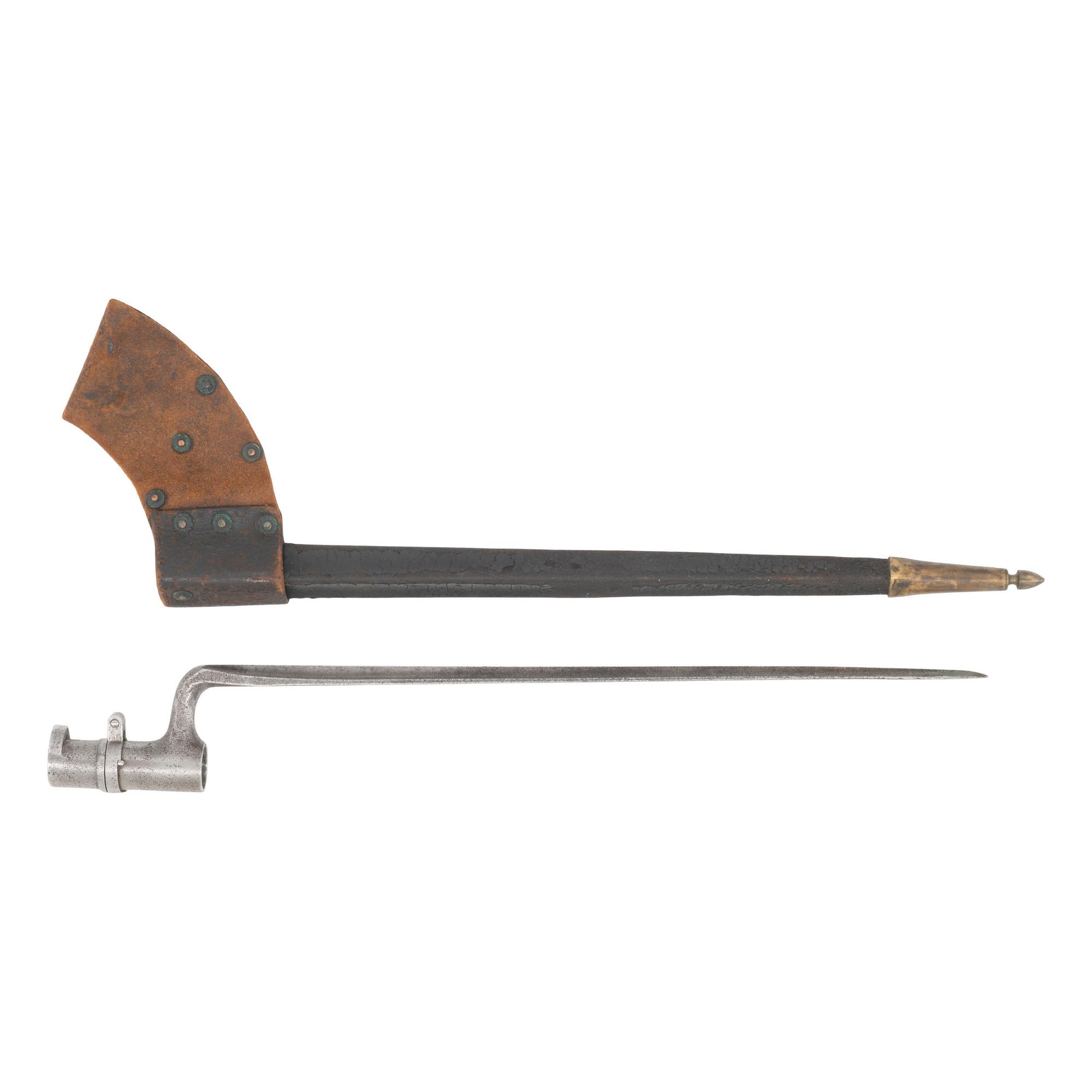 Sharps Rifle Socket Bayonet by Collins & Co with Scabbard
