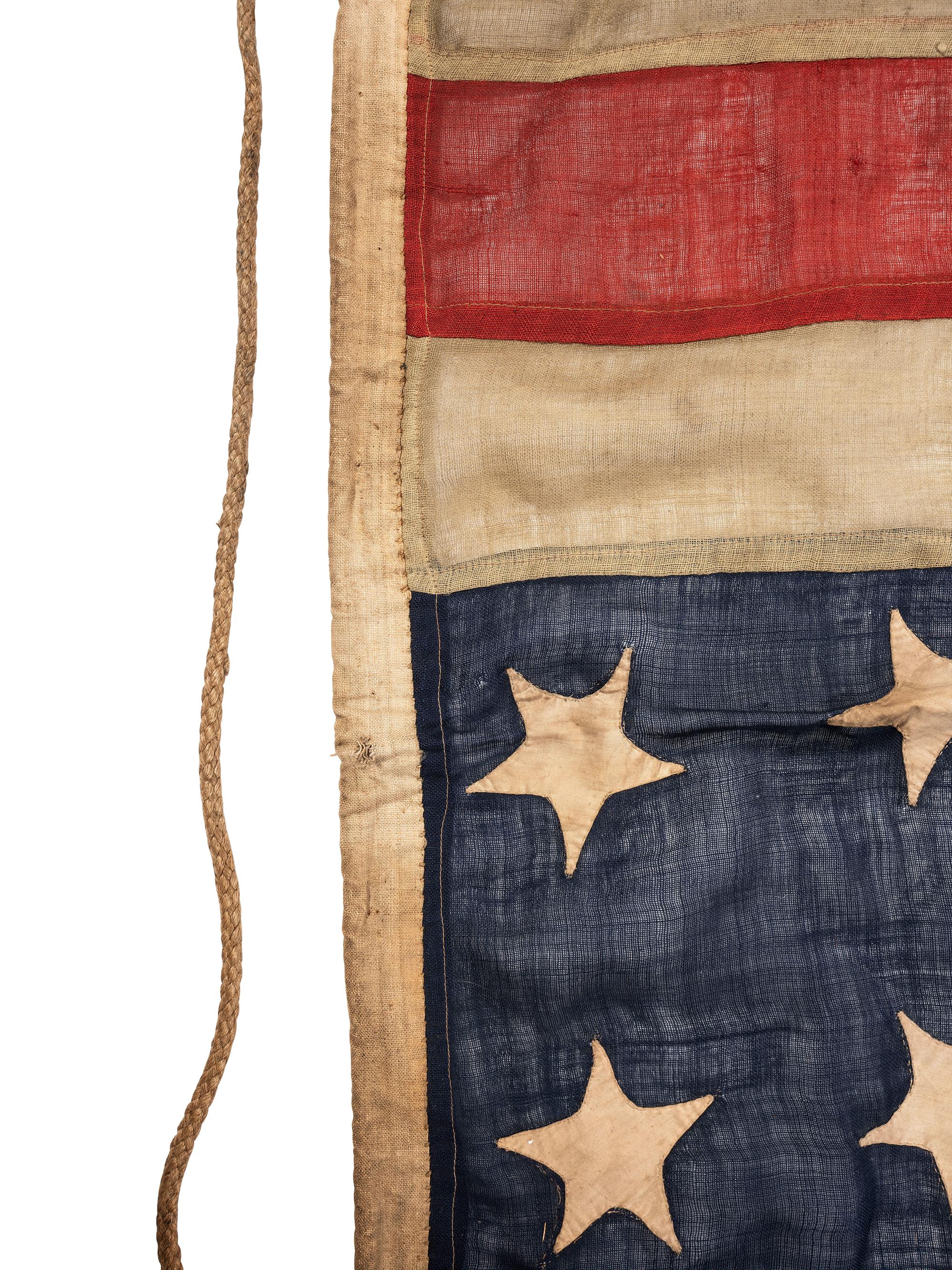 [CIVIL WAR]. 34-star American flag from the George P. Hunt Estate. Ca 1861-1863.
