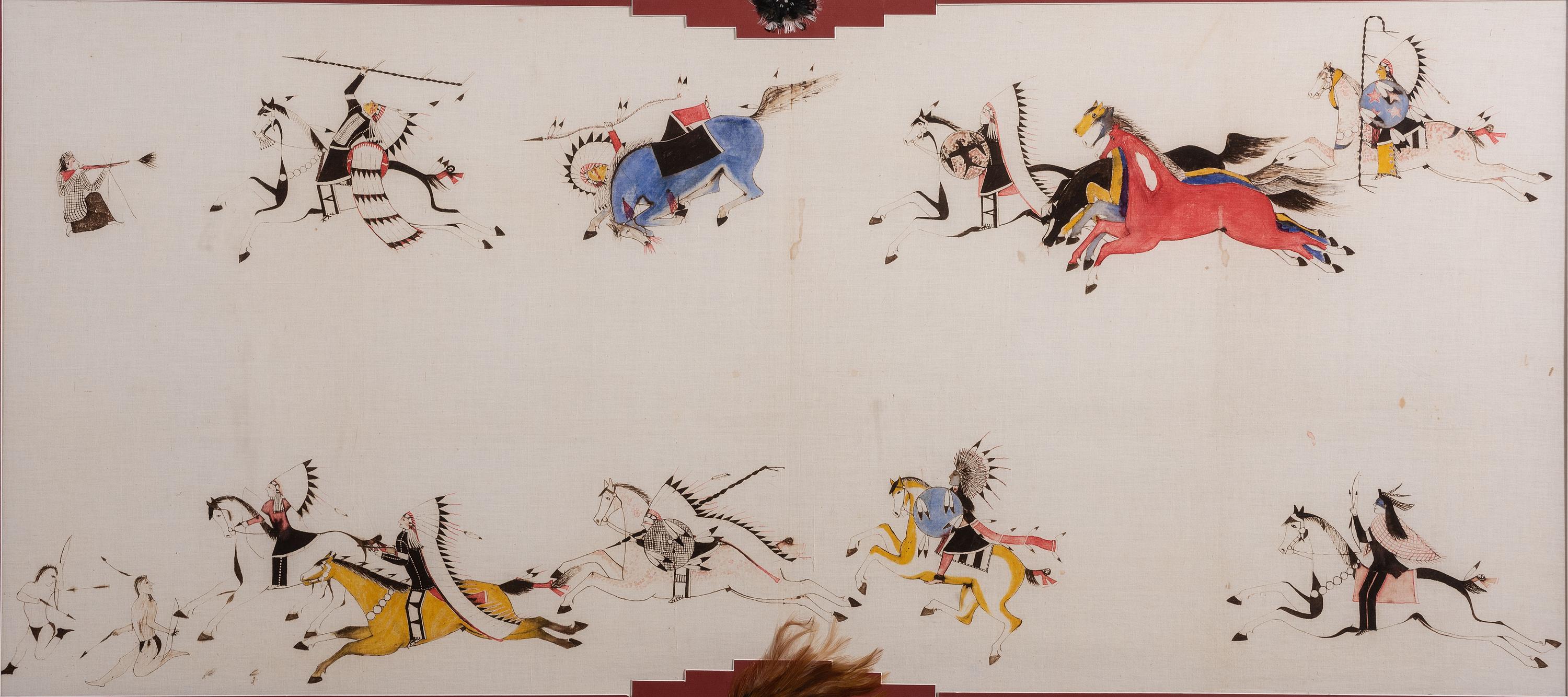 Sioux Painting on Muslin
