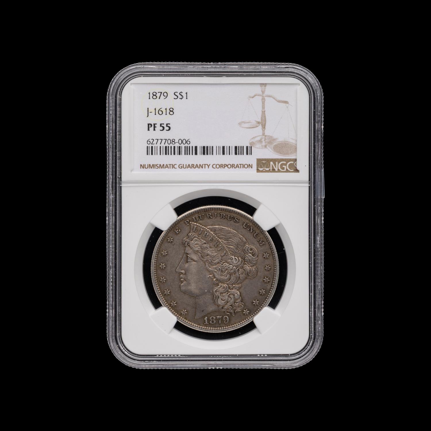 An 1879 Metric Dollar $1 Proof [J-1618; NGC PF55]