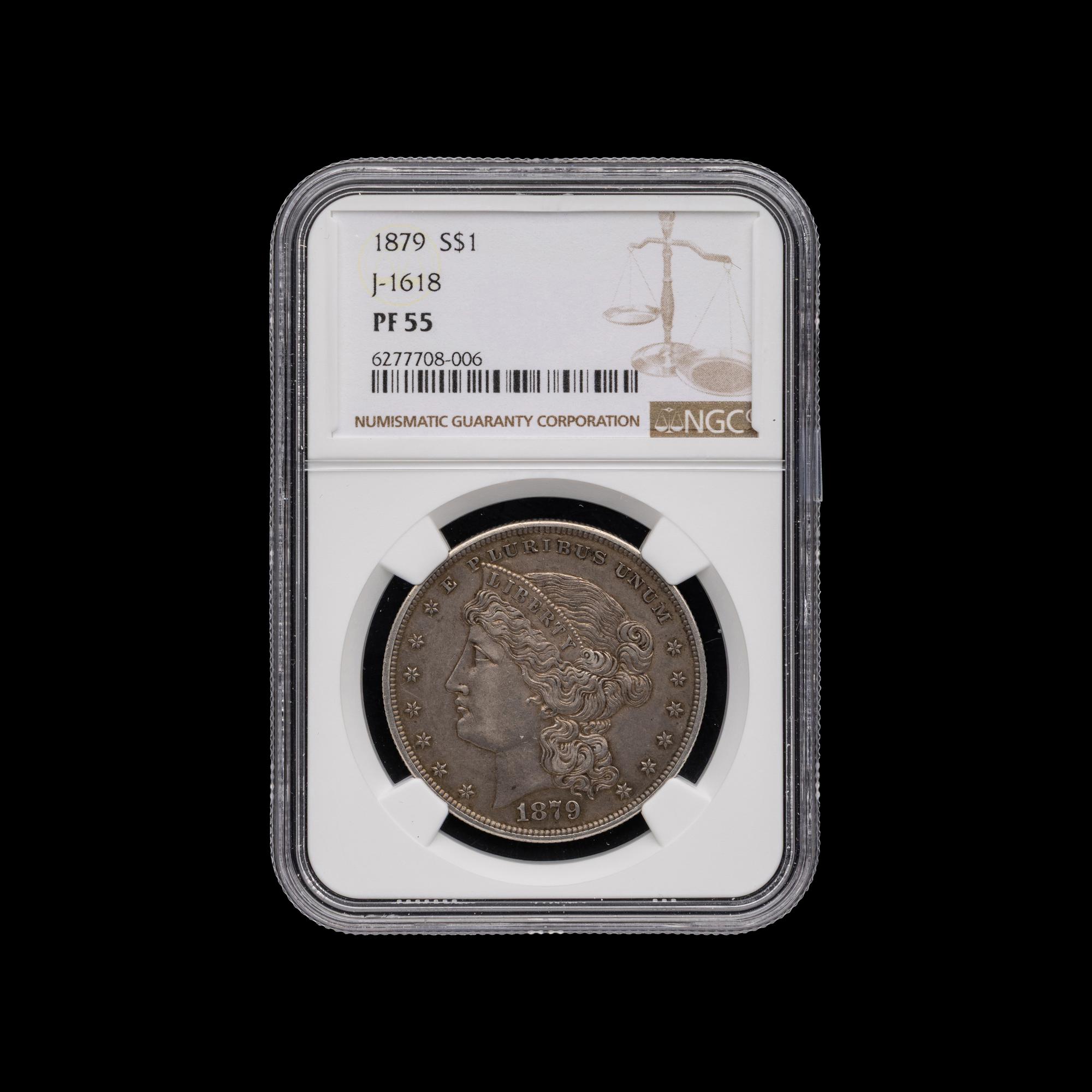 An 1879 Metric Dollar $1 Proof [J-1618; NGC PF55]