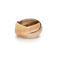 CARTIER, TRICOLOR GOLD 'TRINITY' RING