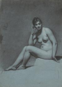 Pauline Auzou (French, 1775-1835) — A Seated Female Nude