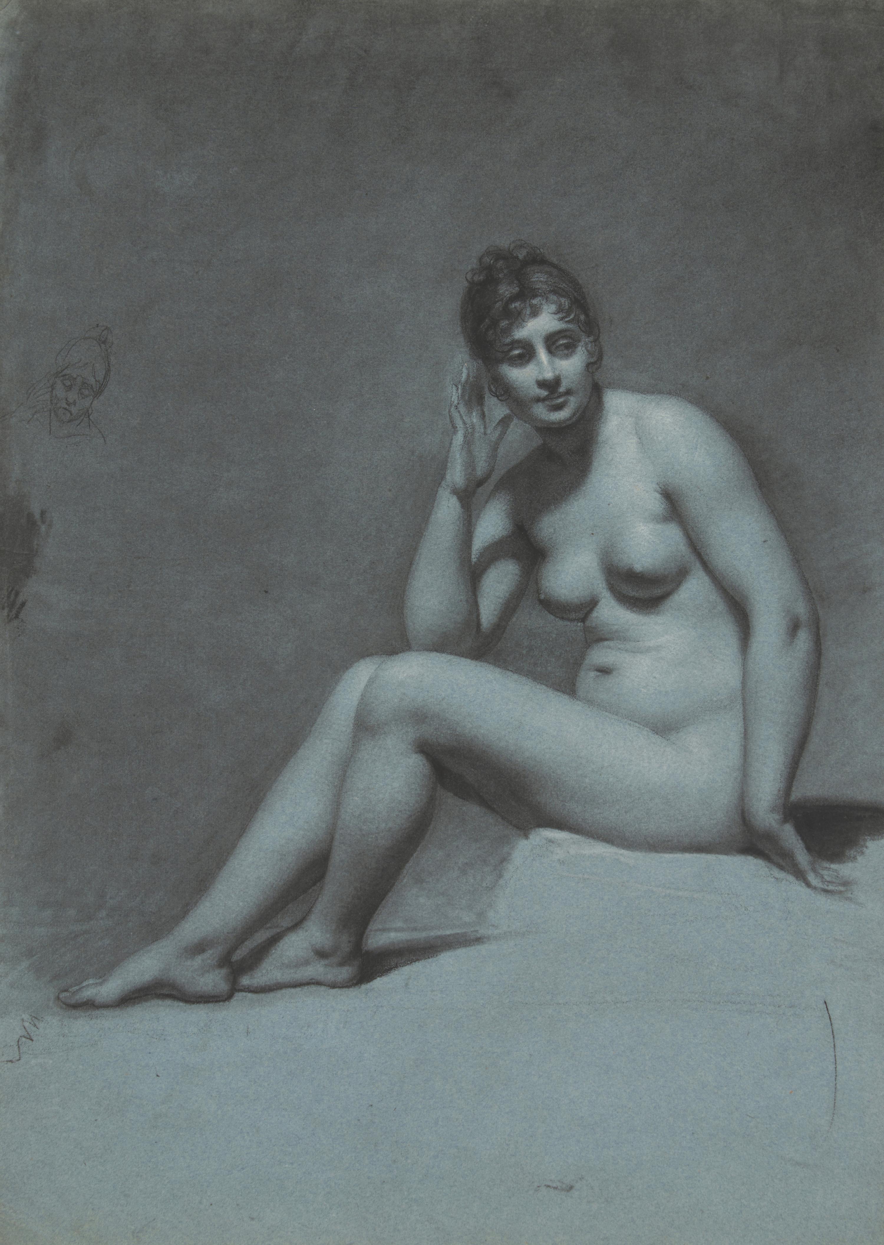 Pauline Auzou (French, 1775-1835) — A Seated Female Nude