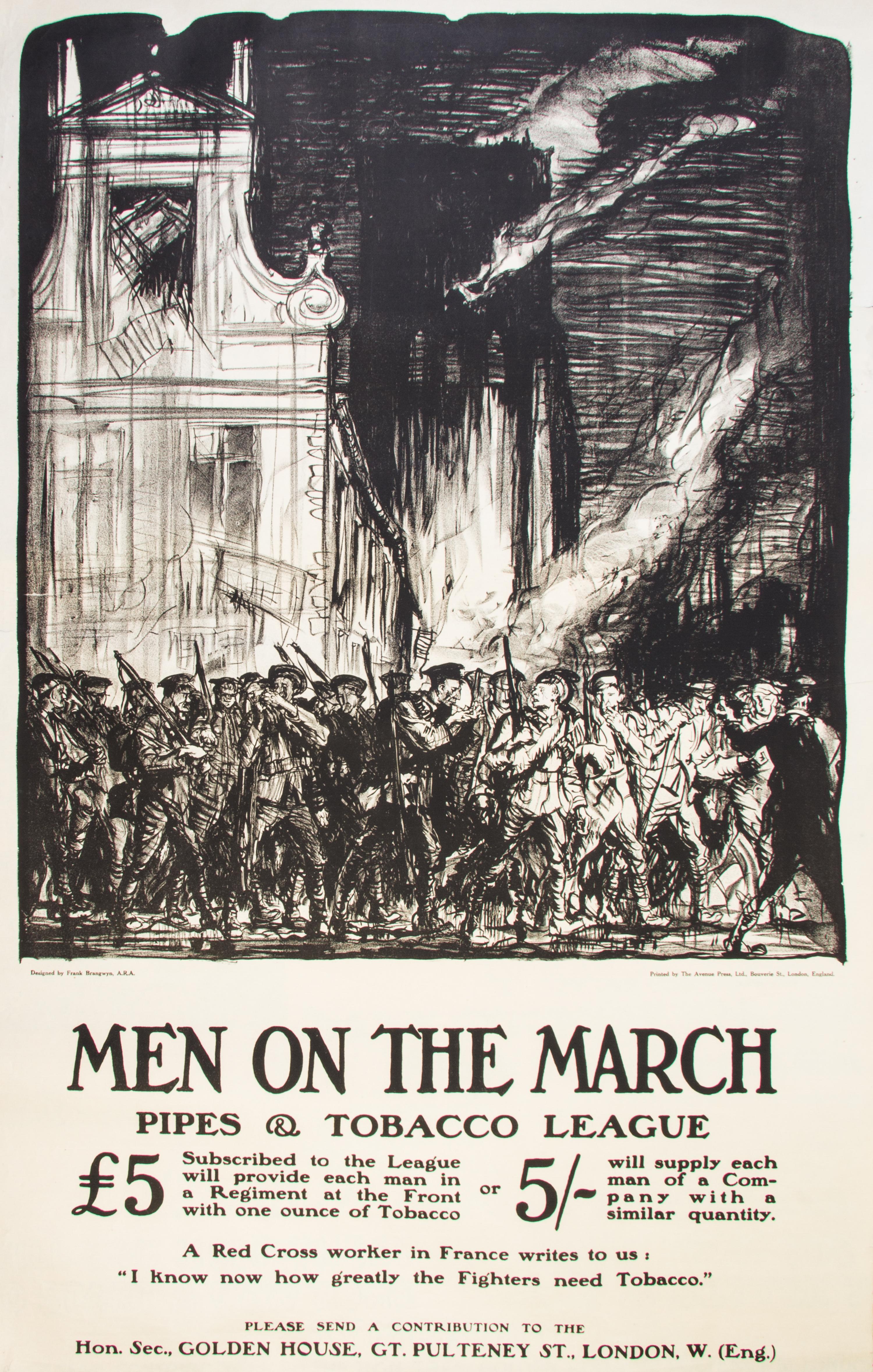 (WWI POSTERS) BRANGWYN, FRANK, Sir. Three WWI propaganda posters.
