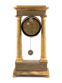 An Empire Gilt-Bronze Mantle Clock