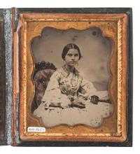 [EARLY PHOTOGRAPHY]. 35 assorted images including paper, tintype, ambrotype, and daguerreotype portraits.