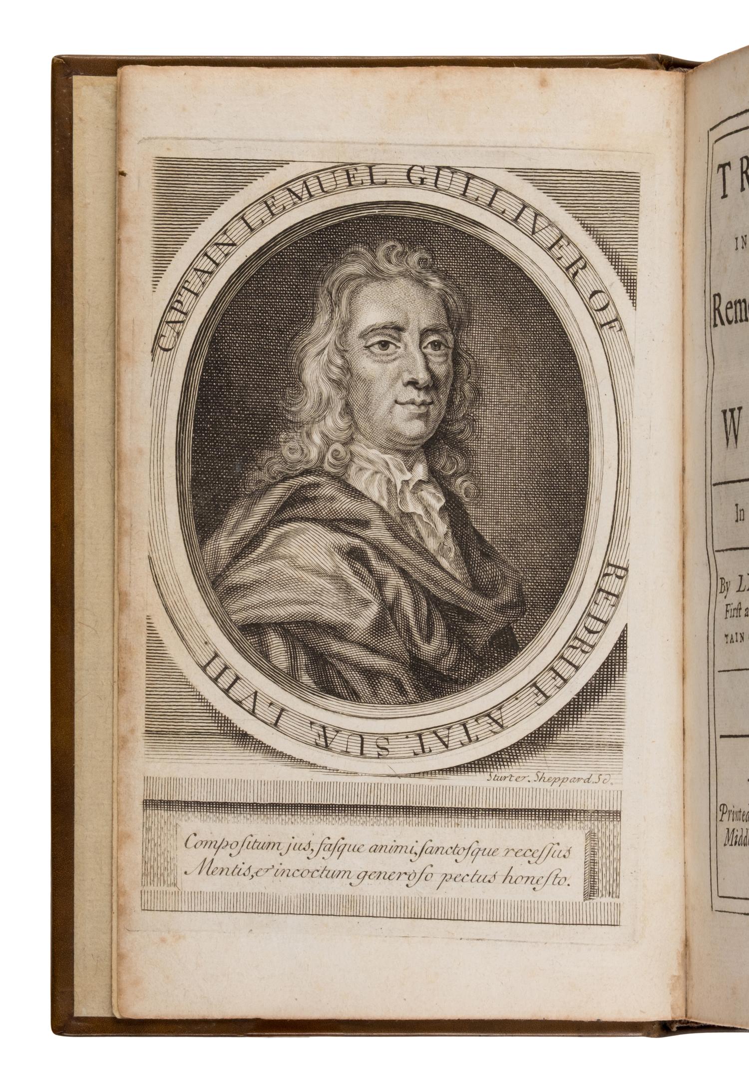 Swift, Jonathan (1667-1745). Travels Into Several Remote Nations of the World. In four parts. By Lemuel Gulliver... London: Printed for Benj. Motte, 1726.
