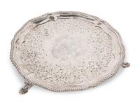 An 18th Century English Silver Salver