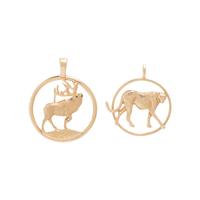 TWO YELLOW GOLD ANIMAL PENDANTS