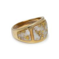 GOLD IN QUARTZ RING