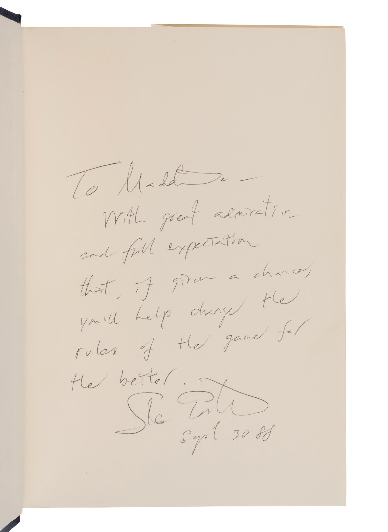 COLD WAR A group of 4 FIRST EDITIONS INSCRIBED TO SECRETARY ALBRIGHT:
