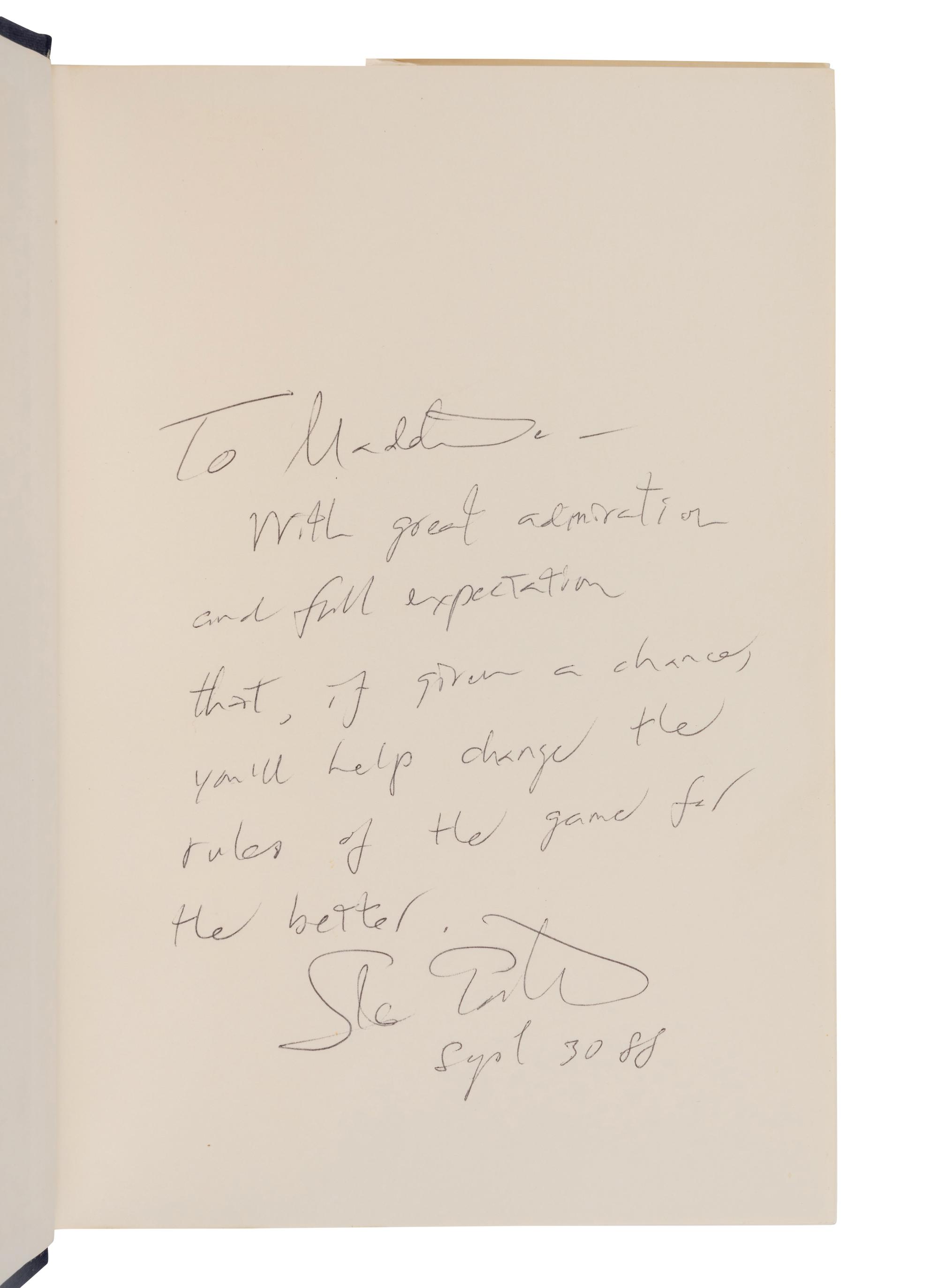 COLD WAR A group of 4 FIRST EDITIONS INSCRIBED TO SECRETARY ALBRIGHT: