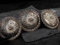 Heavily Stamped Sterling Silver Concha Belt