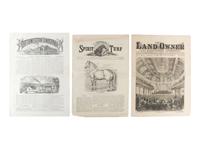 [ADVERTISING]. A group of 19th-century advertisements, stock certificates, and miscellaneous ephemera.