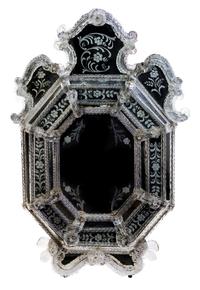 A Venetian Glass Mirror Height 48 x width 31 1/2 inches. — LATE 19TH/EARLY 20TH CENTURY