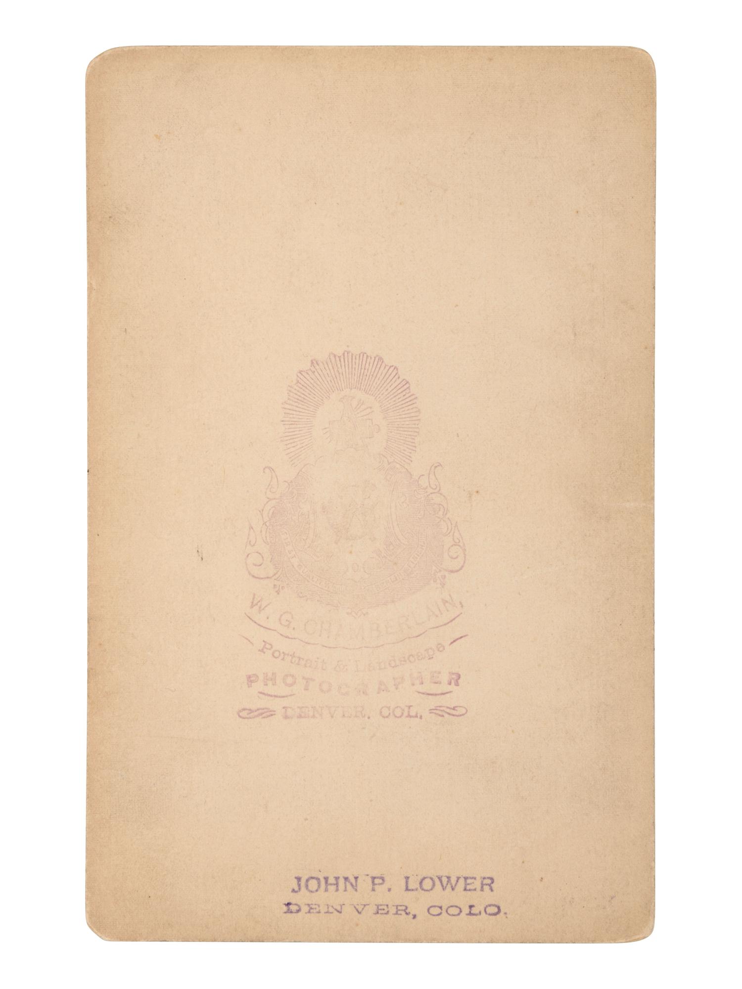 [NATIVE AMERICANS]. Cabinet card of Yamapi, A Runner for Ute Chief Ouray. Denver: W.G. Chamberlain.