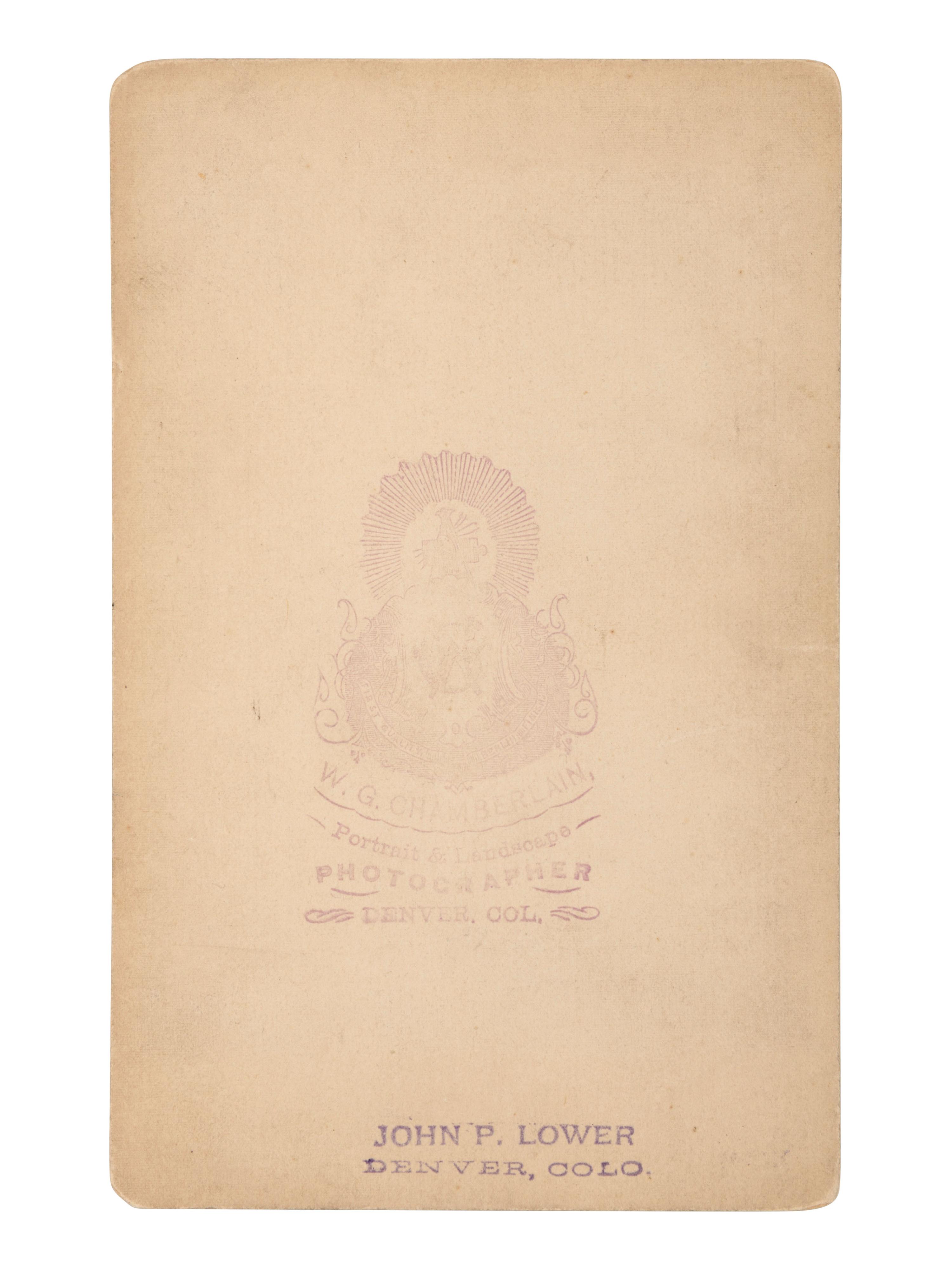 [NATIVE AMERICANS]. Cabinet card of Yamapi, A Runner for Ute Chief Ouray. Denver: W.G. Chamberlain.