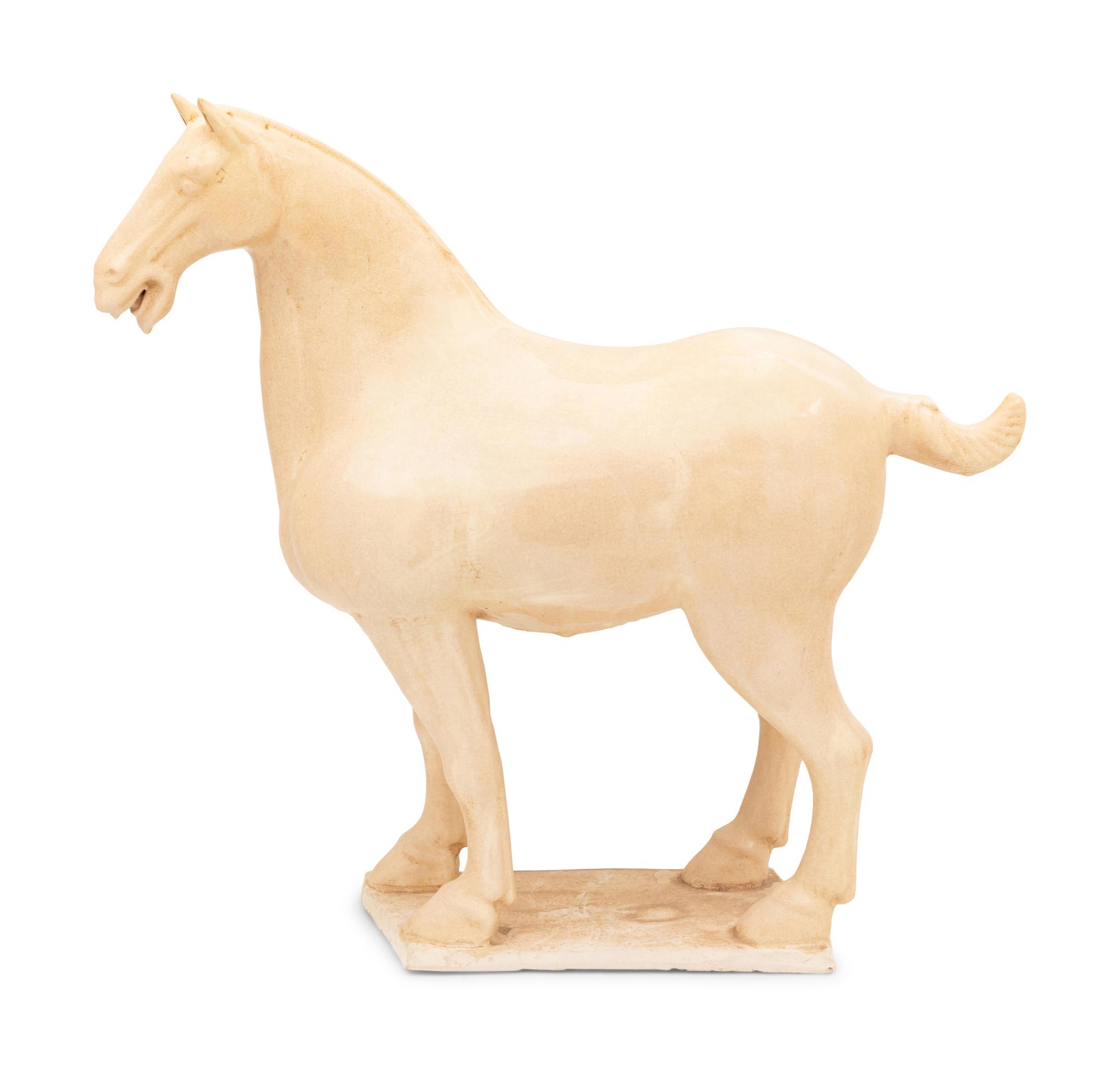 A Contemporary Glazed Pottery Model of a Horse
