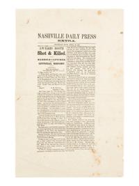 [BOOTH, John Wilkes (1838-1865)]. Nashville Daily Press Extra. 27 April 1865.