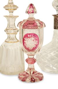 Eight Bohemian Glass Articles