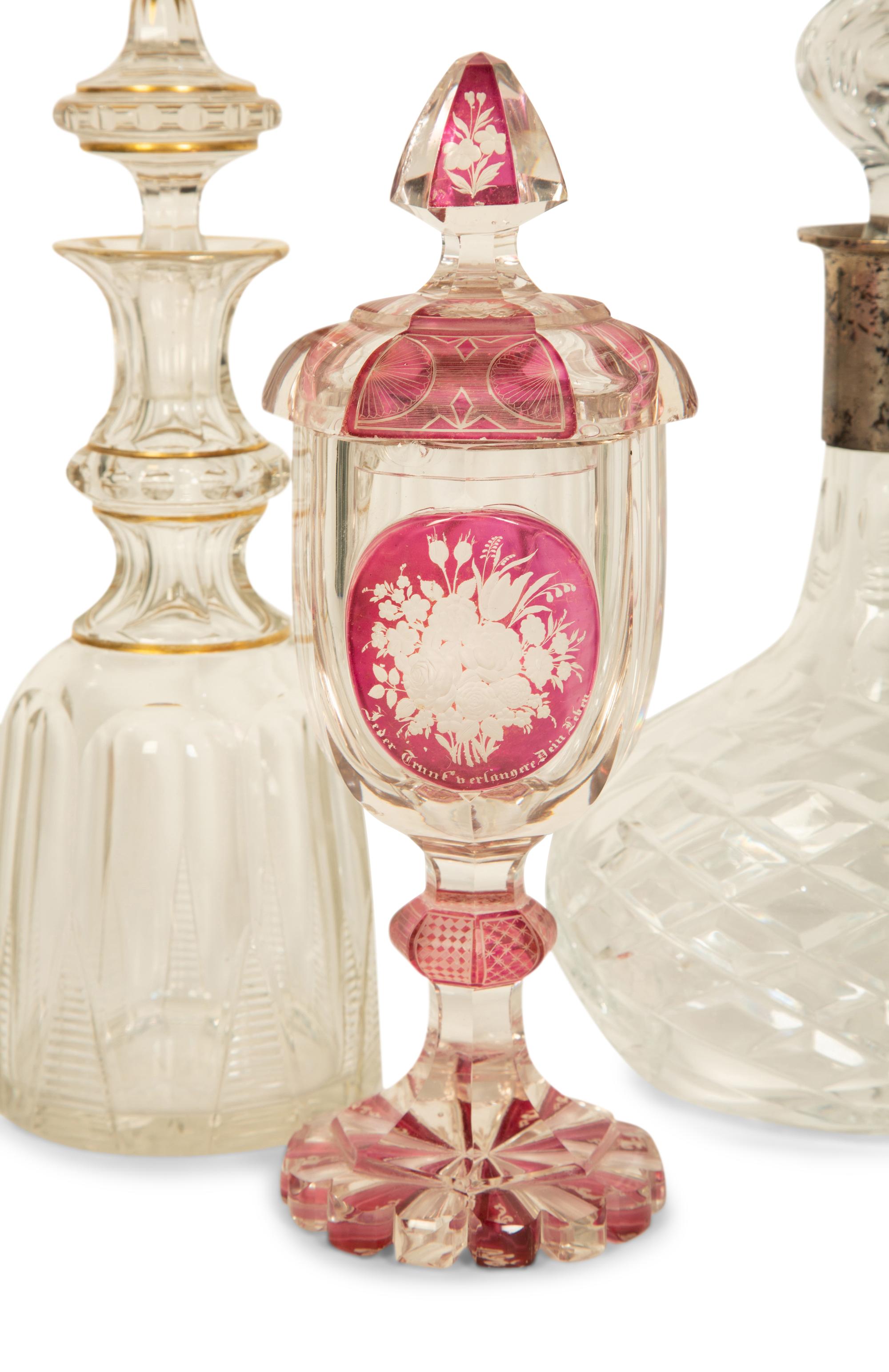Eight Bohemian Glass Articles