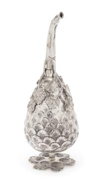 A Middle Eastern Silver Rose Water Dropper