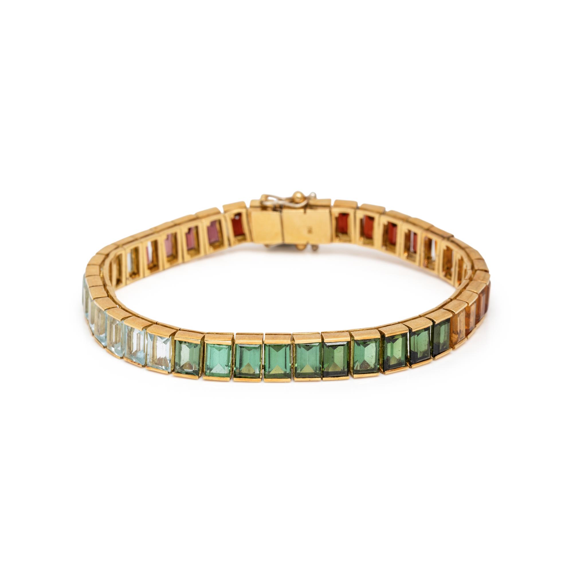 RAINBOW MULTIGEM RING AND BRACELET
