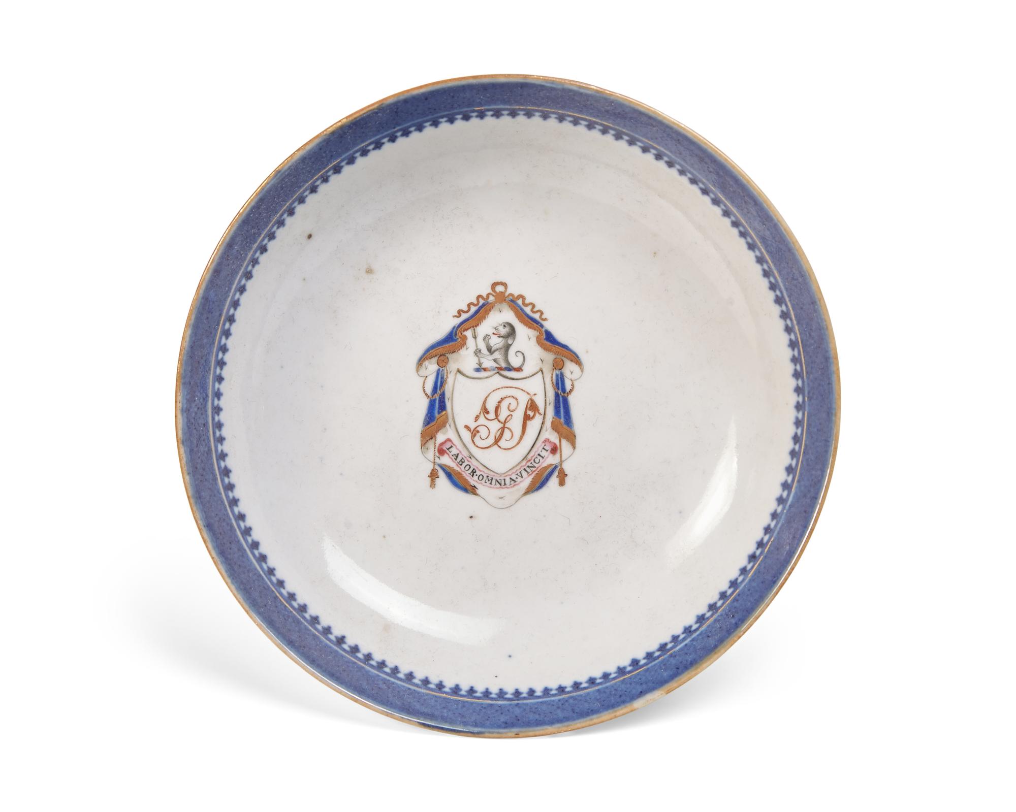 A Chinese Export Porcelain Armorial Partial Thirteen-Piece Service