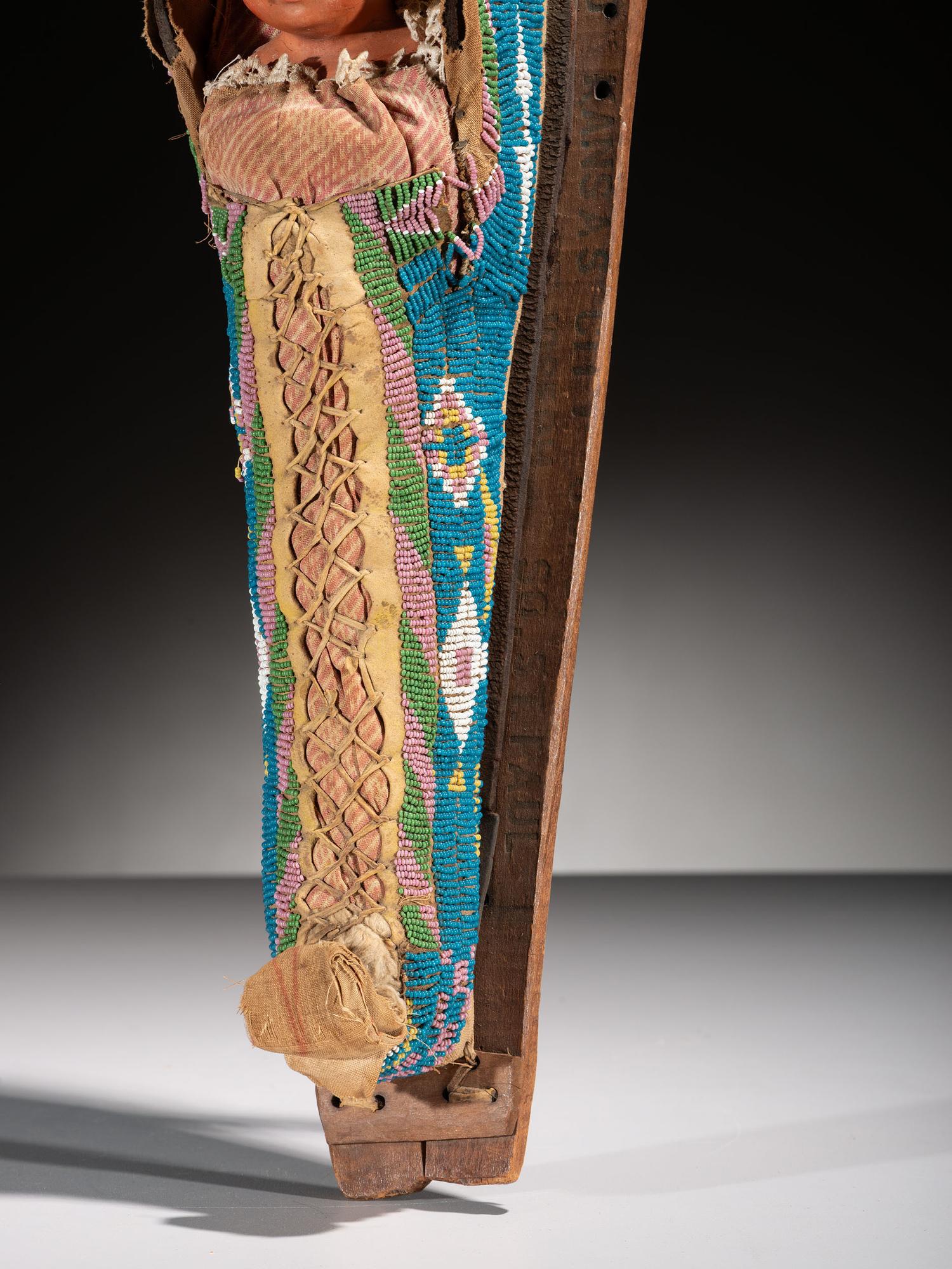 Southern Plains Beaded Cradle, with Doll