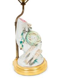 A Staffordshire Pottery Bird's Nest Spill Vase
